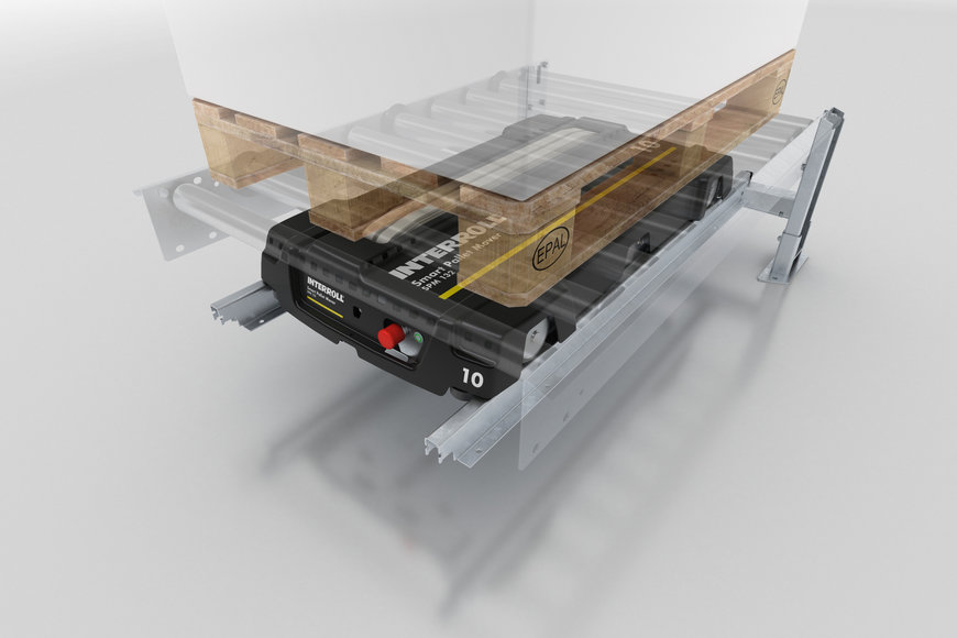 Il nuovo Smart Pallet Mover (SPM) di Interroll migliora le prestazioni della logistica industriale
